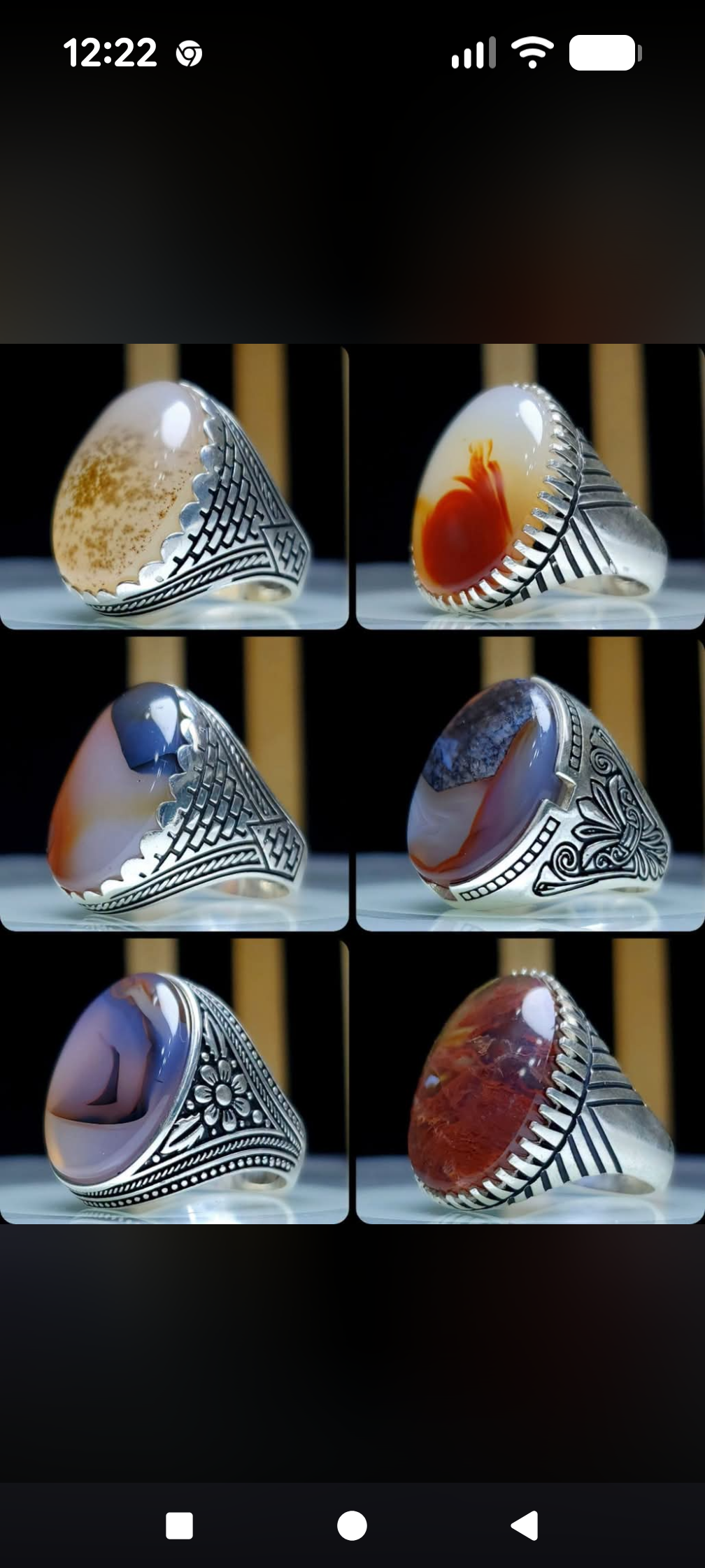 Gaints Silver stone rings